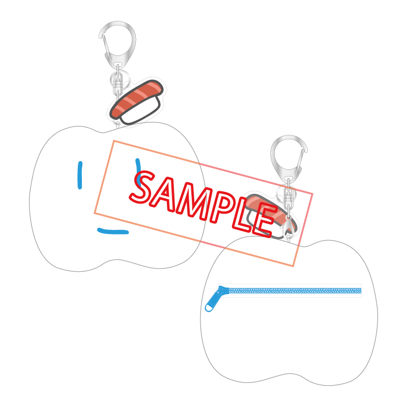 [Pre-order] Ado - Ao - I wonder what will go inside. Maybe some coins? Ha-chan pouch (with sushi) [Made-to-order]