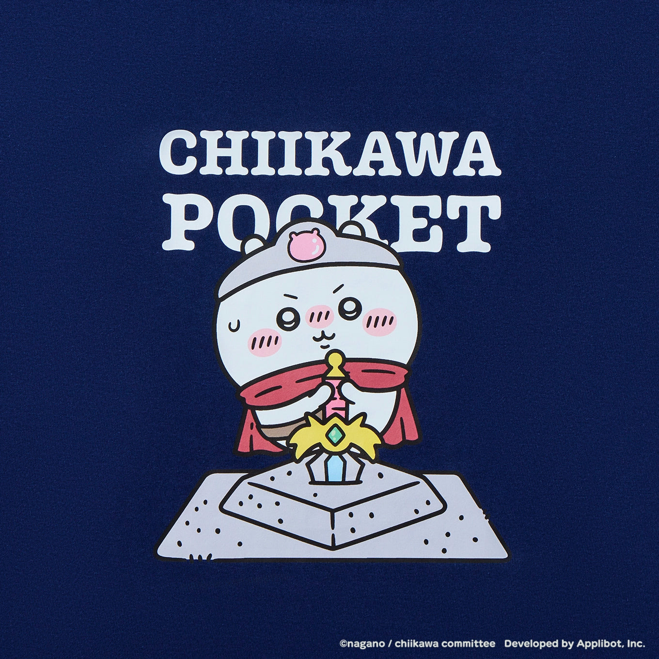 [Pre-order] "Chiikawa" Chiikawa Pocket Fantasy T-shirt - Navy