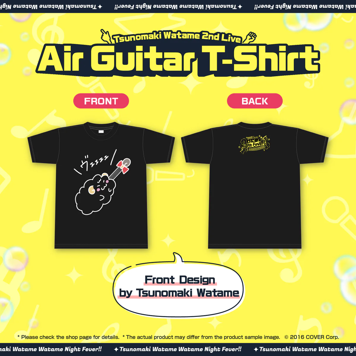 [Pre-order] Tsunomaki Watame 2nd Live "Watame Night Fever!! in TOKYO GARDEN THEATER" Concert Merchandise