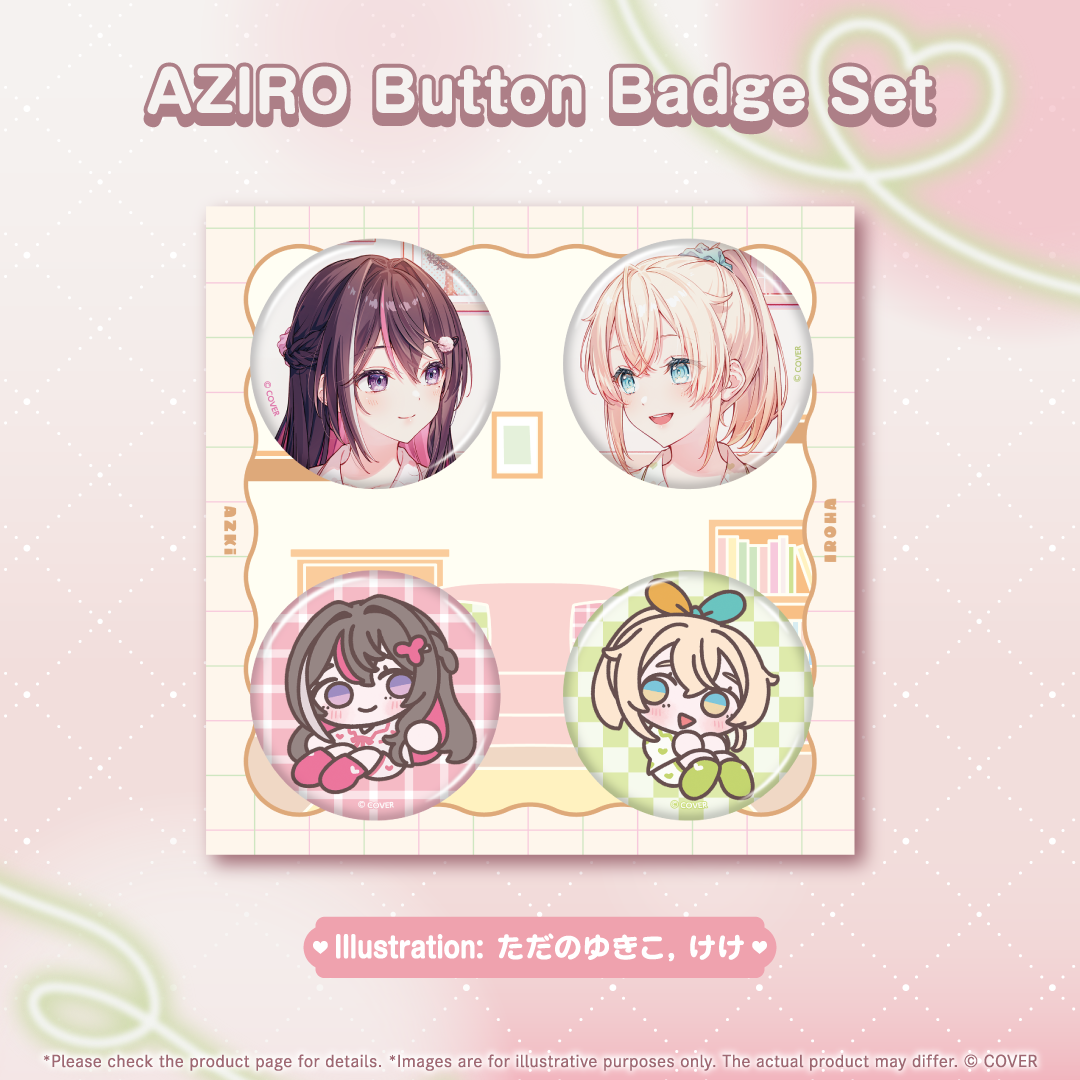 AZIRO Button Badge Set gallery (EN)