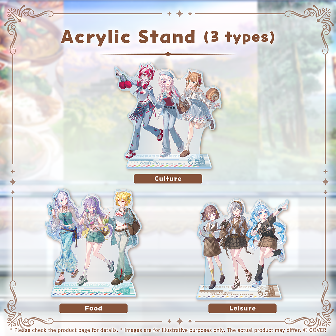 Acrylic Stand Leisure Anya Melfissa & Vestia Zeta & Kobo Kanaeru gallery (EN)