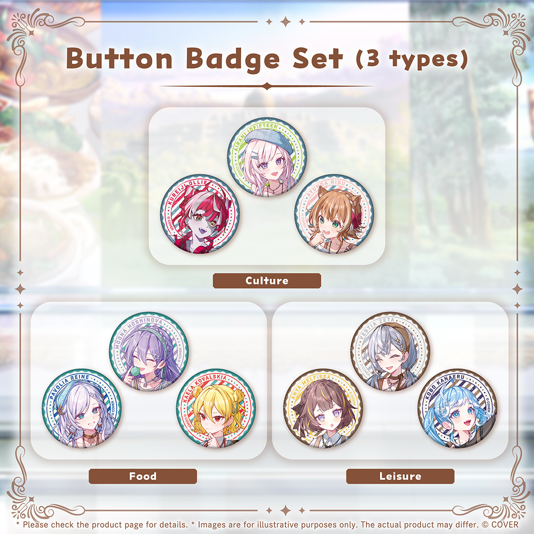 Button Badge Set Leisure Anya Melfissa & Vestia Zeta & Kobo Kanaeru gallery (EN)