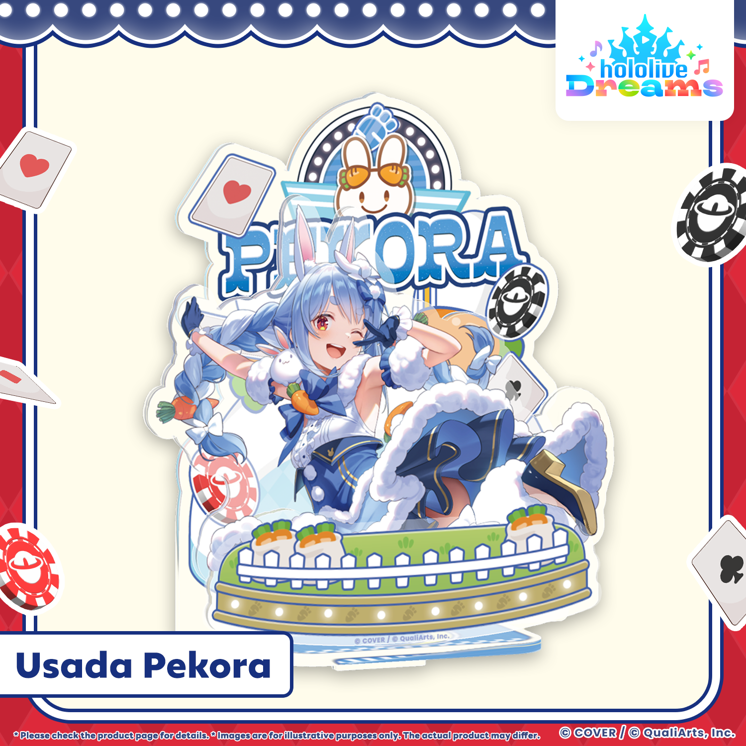 Acrylic Diorama Stand Usada Pekora Mega Sphere ver. (EN)