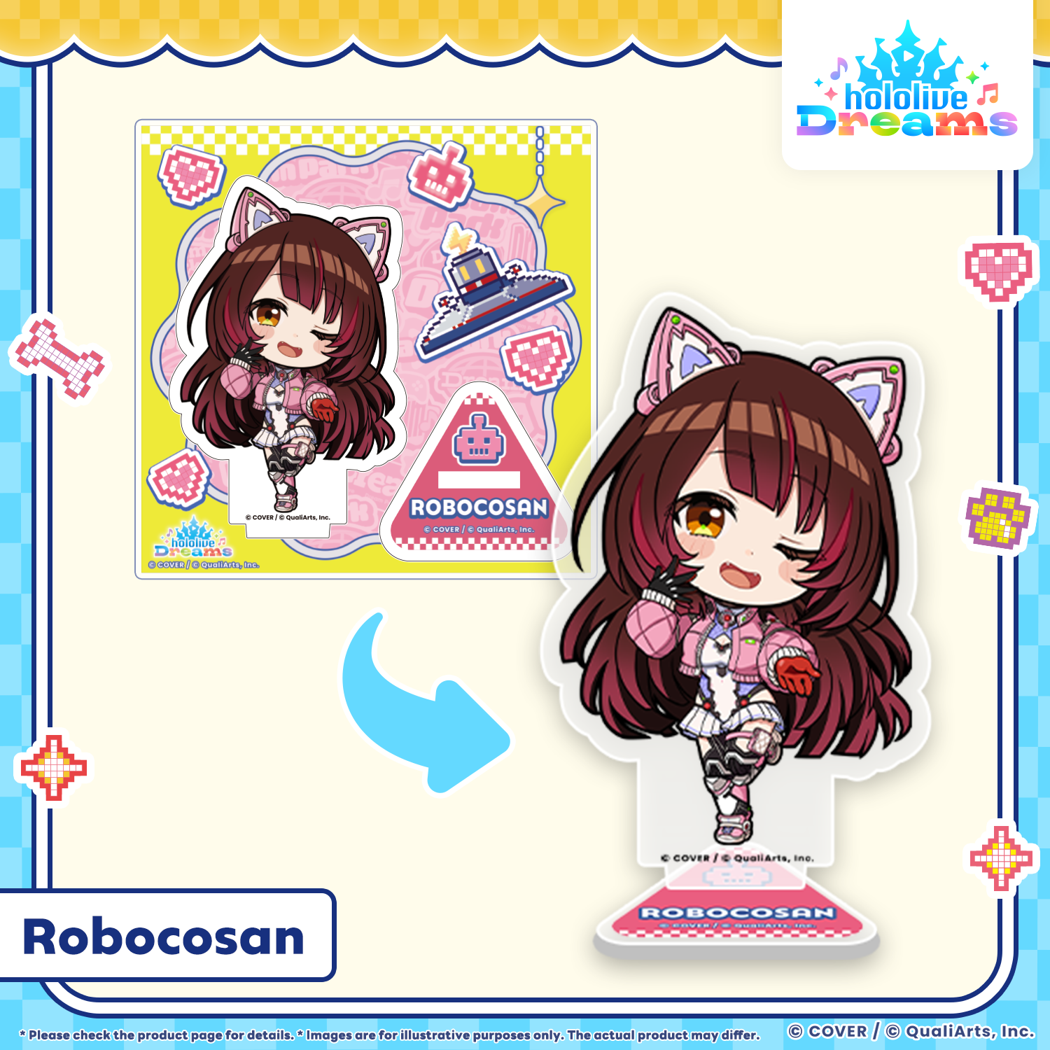 Mini holomem Acrylic Stand Robocosan Mega Sphere ver. (EN)