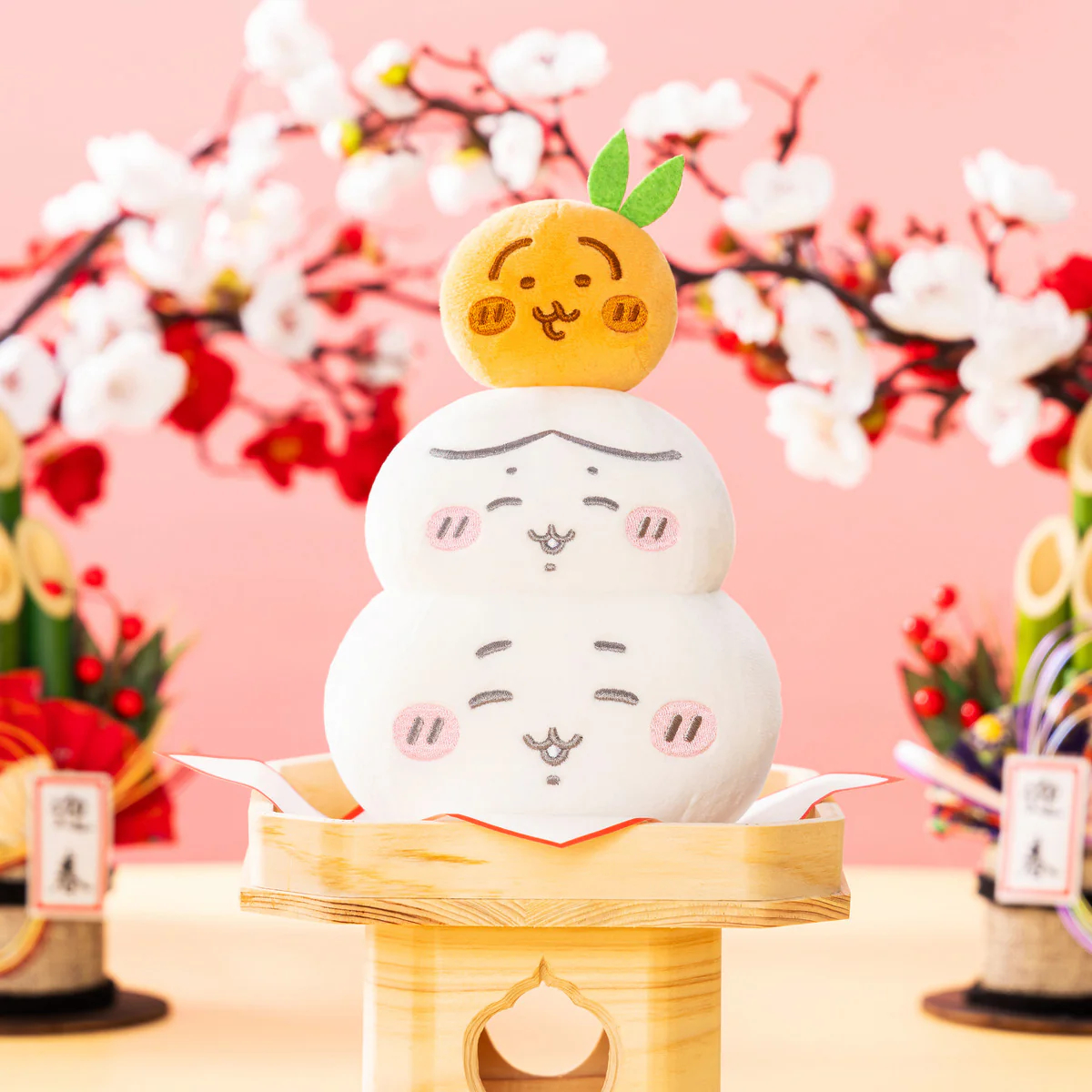 [Pre-order] "Chiikawa" stuffed toy that turned into a kagami mochi