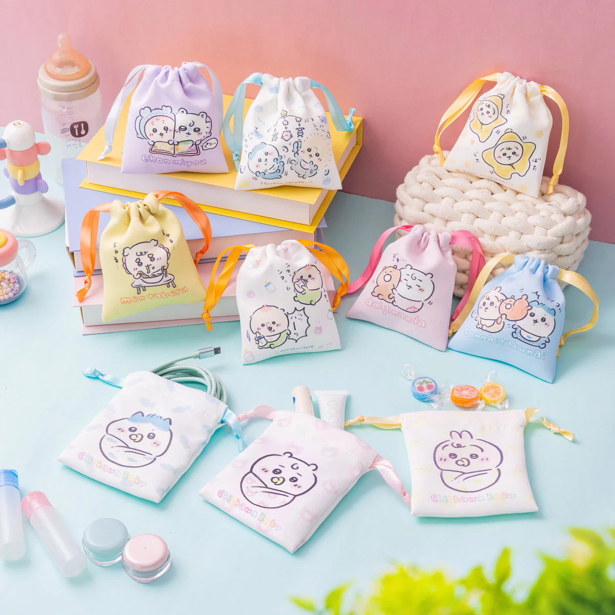 [Pre-order] "Chiikawa" Chiikawa Baby - Drawstring Mini Bag