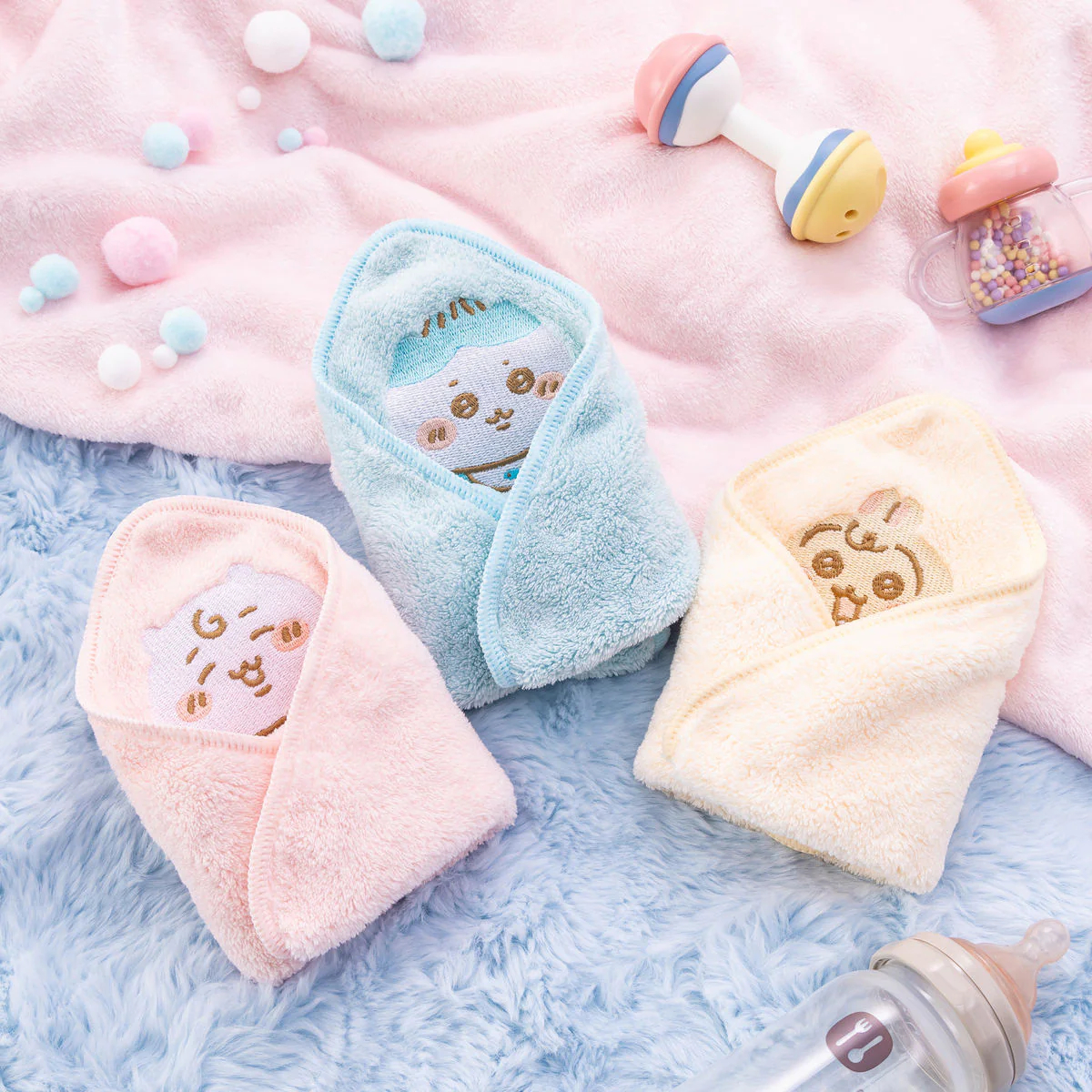 [Pre-order] "Chiikawa" Chiikawa Baby - Swaddle Hand Towel - Hachiware
