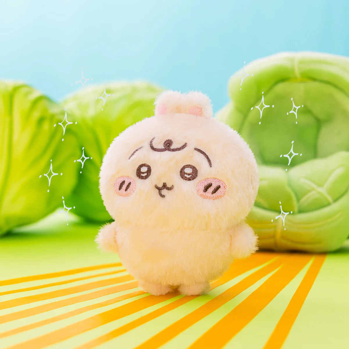 [In stock] "Chiikawa" Chiikawa Baby - Usagi surrounded by cabbage Plush Mascot