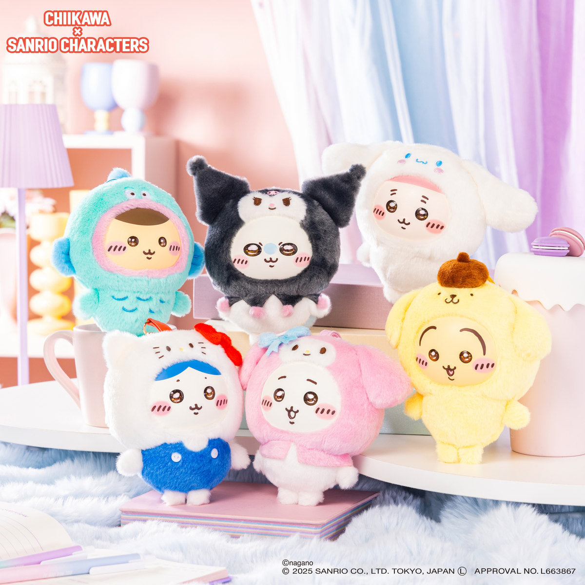 [Pre-order] "Chiikawa" Chiikawa x Sanrio Characters Kiramekko (Plush Mascot) - Chiikawa x My Melody