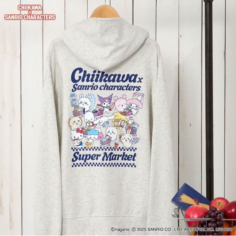 [Pre-order] "Chiikawa" Chiikawa x Sanrio Characters Zip Parker Supermarket with everyone 