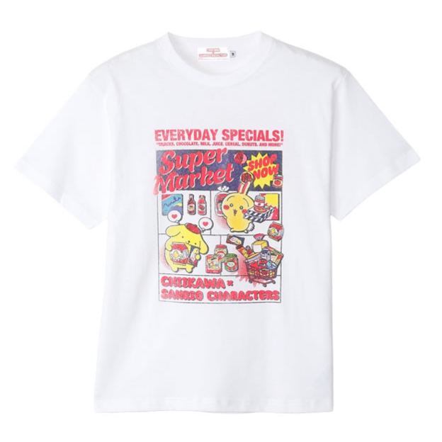 [Pre-order] "Chiikawa" Chiikawa x Sanrio Characters T-shirt Supermarket - Usagi x Pom Pom Purin