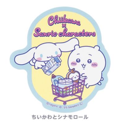[Pre-order] "Chiikawa" Chiikawa x Sanrio Characters Supermarket Stickers that can be stick on phone - Chiikawa x Cinnamoroll