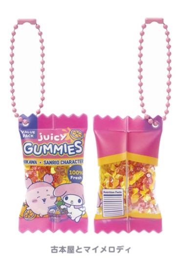 [Pre-order] "Chiikawa" Chiikawa x Sanrio Characters Supermarket Shaky Shaky Snack Key Holder - Furuhonya x My Melody