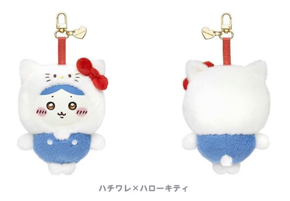[Pre-order] "Chiikawa" Chiikawa x Sanrio Characters Kiramekko (Plush Mascot) - Hachiware x Hello Kitty
