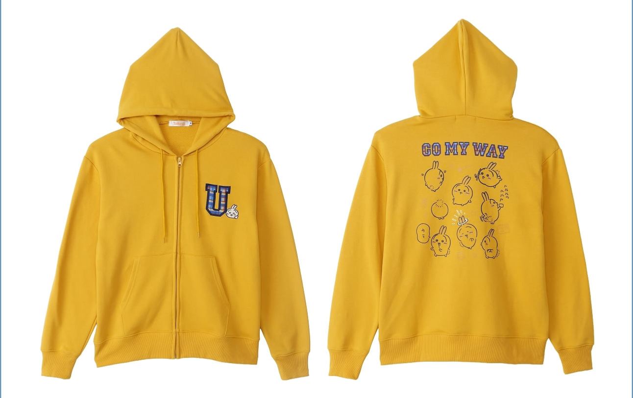 [Pre-order] "Chiikawa" Zip Parker GO MY WAY (Yellow)