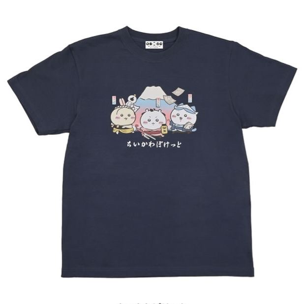 [Pre-order] "Chiikawa" Chiikawa Pocket Edo T-shirt - Navy