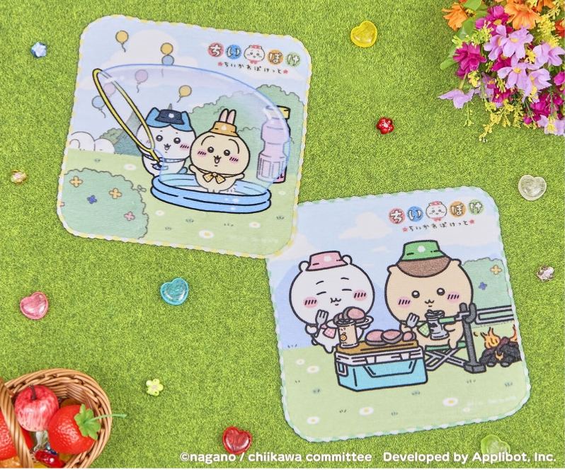 [Pre-order] "Chiikawa" Chiikawa Pocket Pinic Hand Towel - Chiikawa & Kurimanju