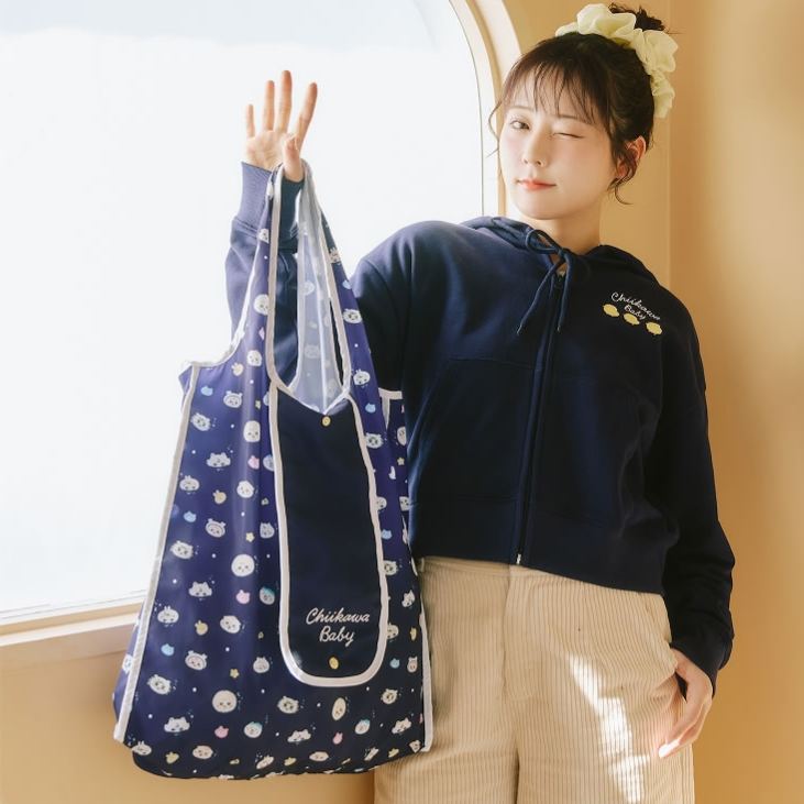 [Pre-order] "Chiikawa" Chiikawa Baby - Eco Bag (Navy)