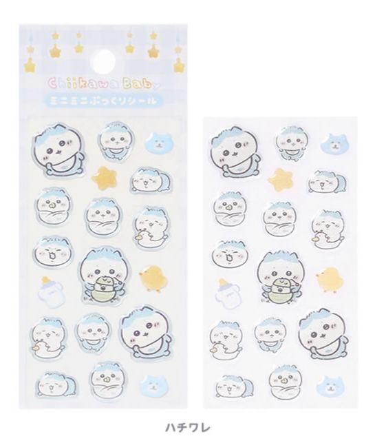 [Pre-order] "Chiikawa" Chiikawa Baby - Mini Mini puffed up Sticker - Hachiware