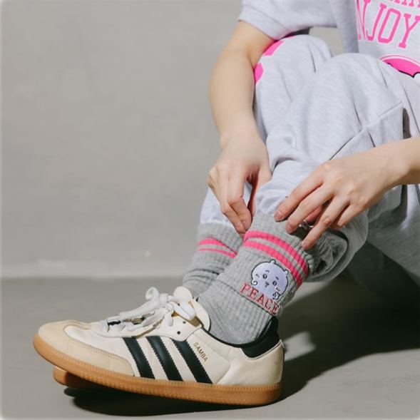 [Pre-order] "Chiikawa" Chiikawa T Socks Peace! - Chiikawa