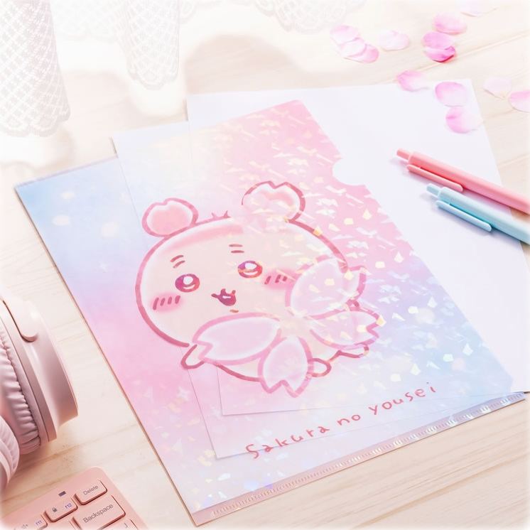 [Pre-order] "Chiikawa" Furuhonya's hologram Clear File - Sakura's Fairy