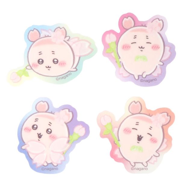 [Pre-order] "Chiikawa" Furuhonya Sakura Fairy - Clear Sticker (Set of 4)