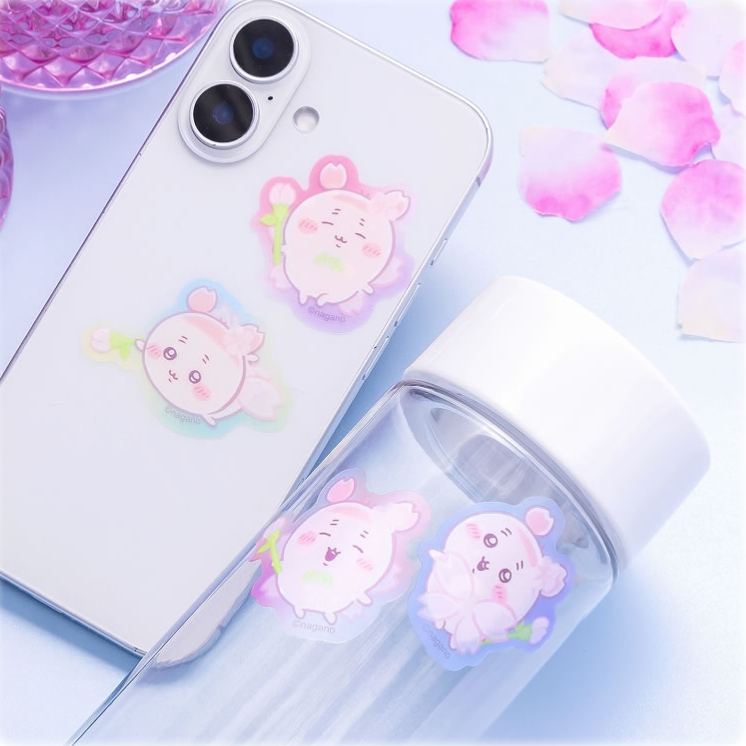 [Pre-order] "Chiikawa" Furuhonya Sakura Fairy - Clear Sticker (Set of 4)