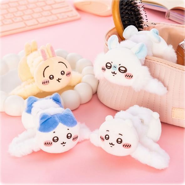 [Pre-order] "Chiikawa" Hair claw clip with Plush - Momonga
