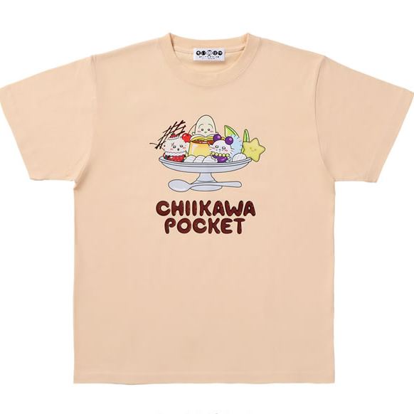 [Pre-order] "Chiikawa" Chiikawa Pocket Fruit T-shirt - Natural