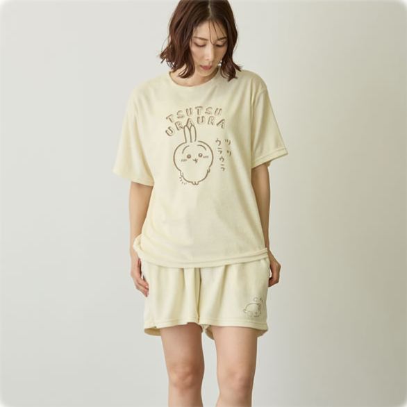 [Pre-order] "Chiikawa" Room Wear Set - Tsutsu Uraura Natural