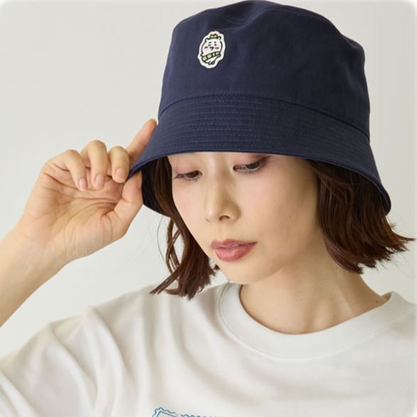[Pre-order] "Chiikawa" Bucket Hat - Crown - Navy