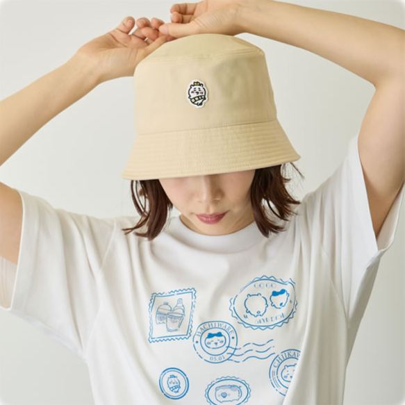 [Pre-order] "Chiikawa" Bucket Hat - Crown - Beige
