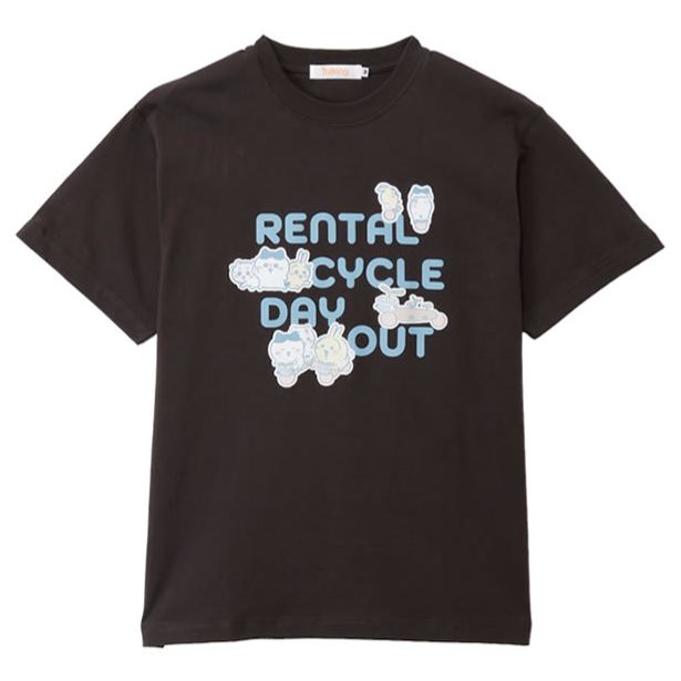[Pre-order] "Chiikawa" T-shirt - Rental Cycle Day Out - Charcoal