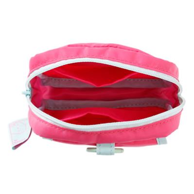 [Pre-order] "Chiikawa" Puffy applique Pouch - Chiikawa & Momonga (Pink)
