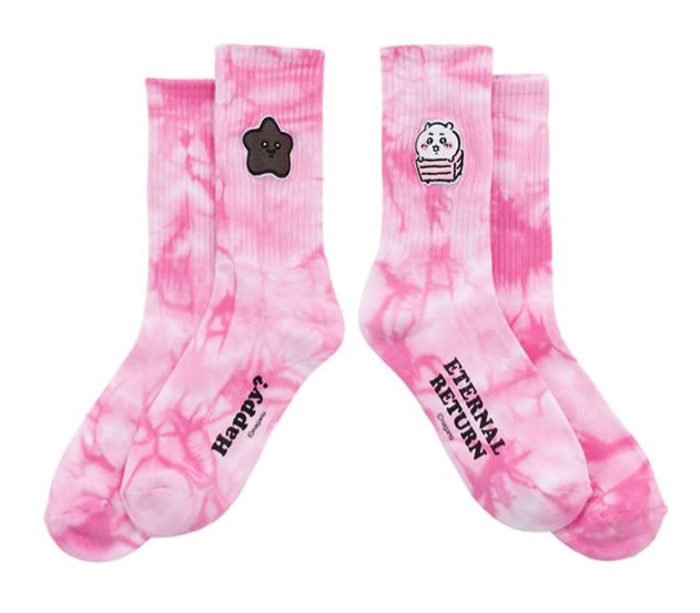 [Pre-order] "Chiikawa" Chiikawa tie dye Socks - Loop (Pink)