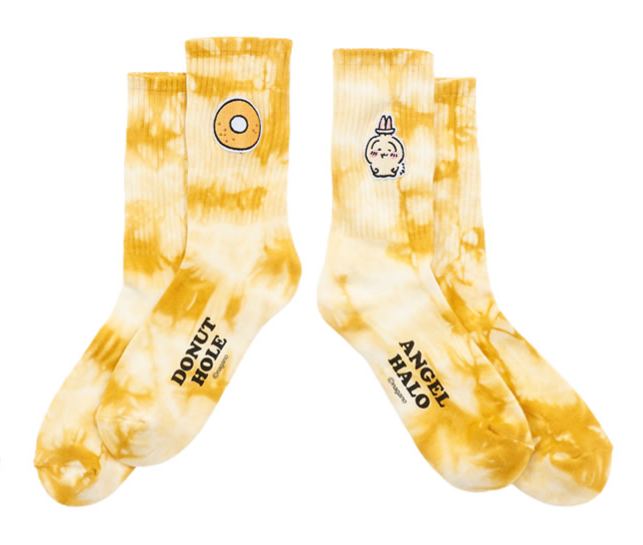 [Pre-order] "Chiikawa" Chiikawa tie dye Socks - Angel Halo (Yellow)