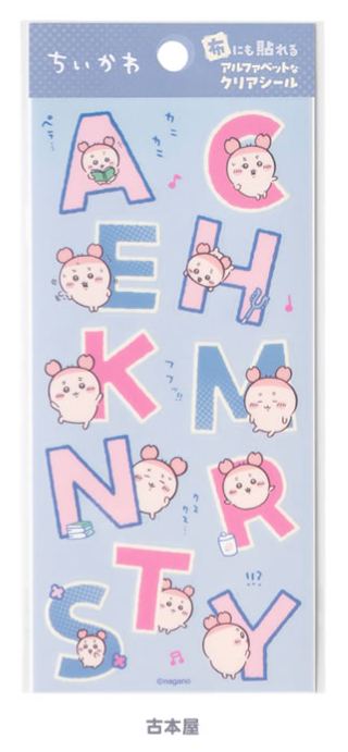 [Pre-order] "Chiikawa" Alphabet Clear Stickers can be used on fabric - Furuhonya