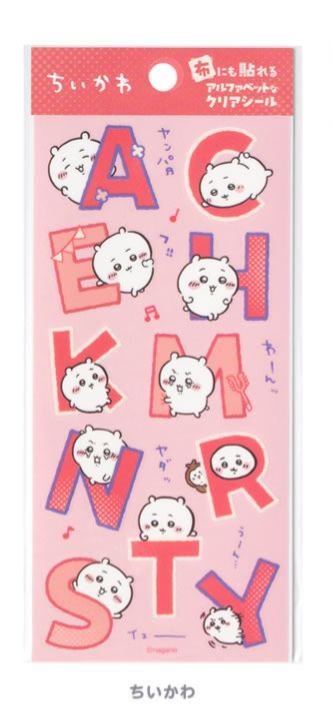 [Pre-order] "Chiikawa" Alphabet Clear Stickers can be used on fabric