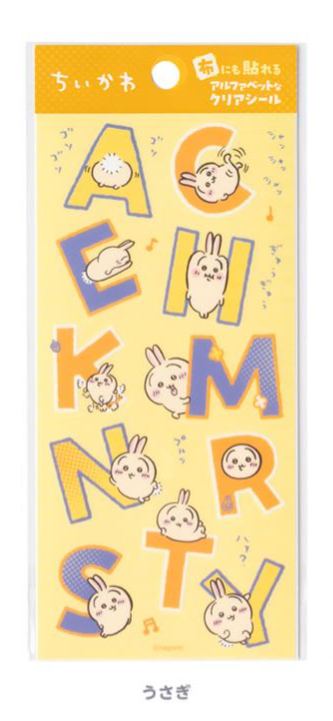 [Pre-order] "Chiikawa" Alphabet Clear Stickers can be used on fabric