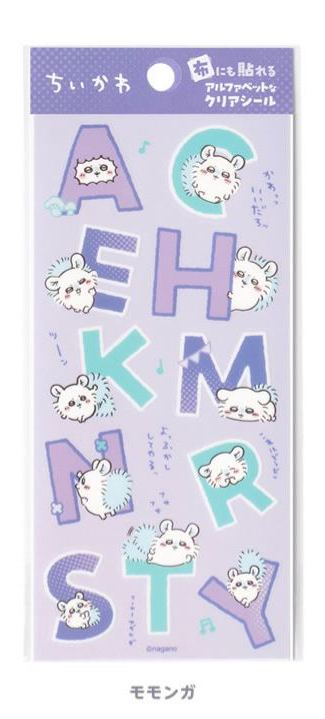 [Pre-order] "Chiikawa" Alphabet Clear Stickers can be used on fabric