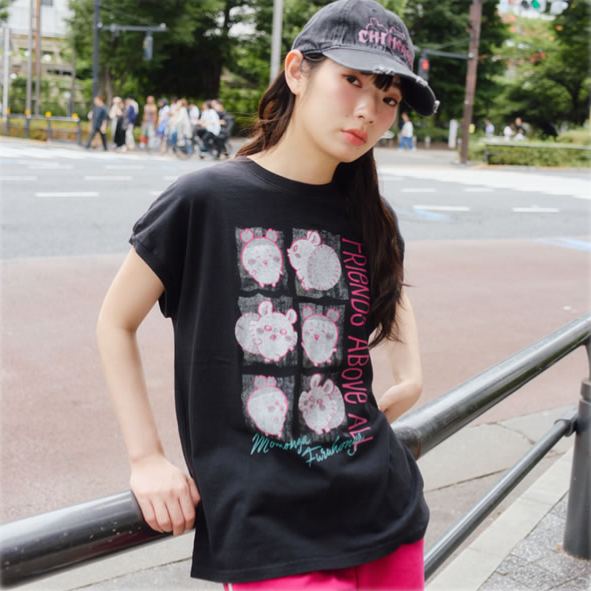 [Pre-order] "Chiikawa" Wide Sleeveless - Friends Above All - Black