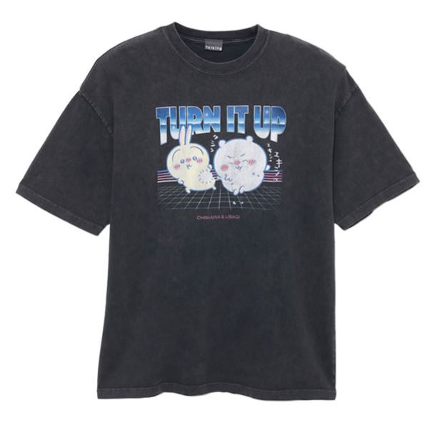 [Pre-order] "Chiikawa" T-shirt - Turn it up - Ash