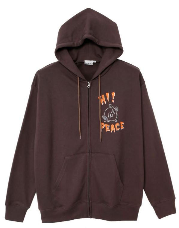 [Pre-order] Chiikawa Horror Series ZIP Hoodie Brown - Chiikawa & Hachiware