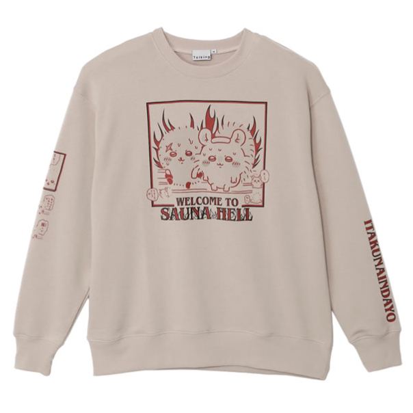 [Pre-order] Chiikawa sweatshirt - Welcome to Sauna - Beige
