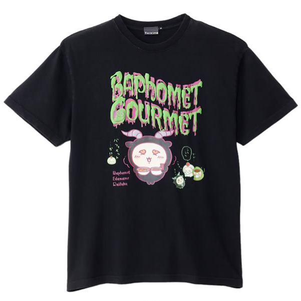 [Pre-order] Chiikawa T-shirt - Baphomet Gourmet - Black