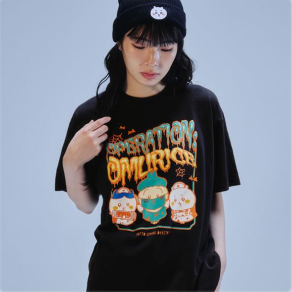 [Pre-order] Chiikawa T-shirt - Operation: Omurice - Black