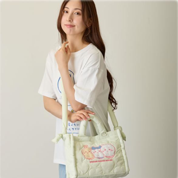 [Pre-order] Chiikawa Puffy Shoulder Bag - Tight Pants! - Cream