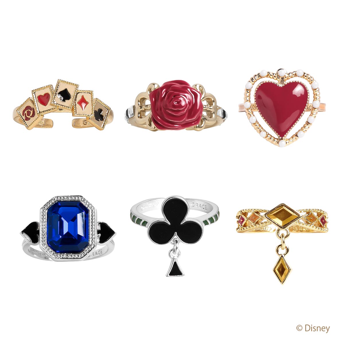 [Pre-order] MAYLA "Disney Twisted Wonderland" Iconic Story Ring - Heartslabyul Dorm