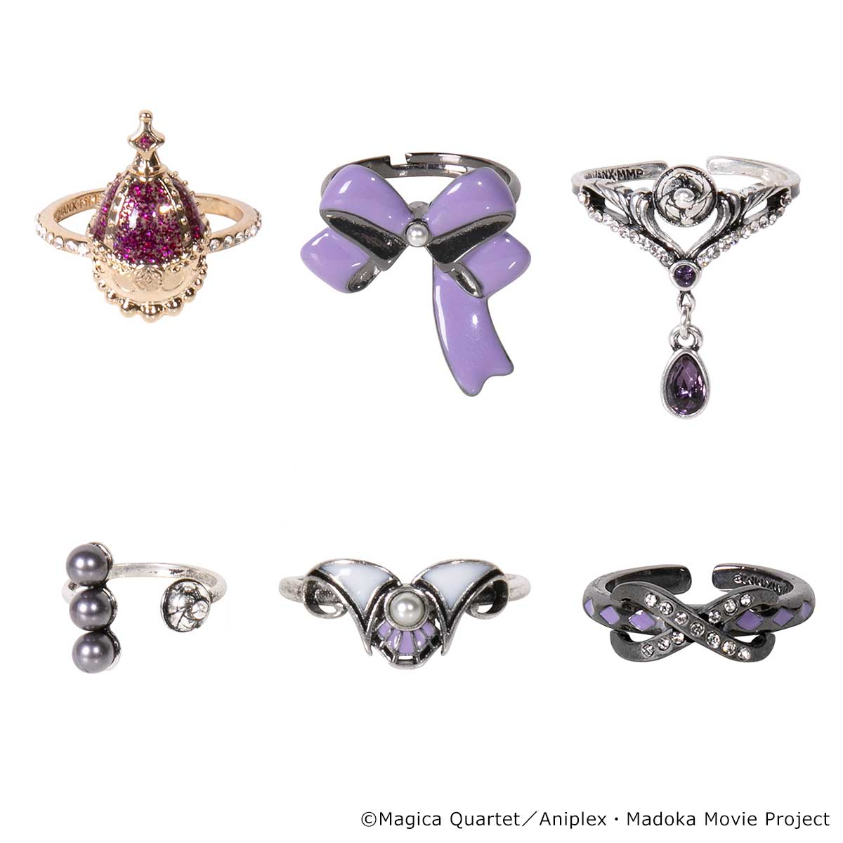 [Pre-order] "Puella Magi Madoka Magica" x MAYLA Iconique Story Ring Objet (6-Ring Set) - Homura Akemi