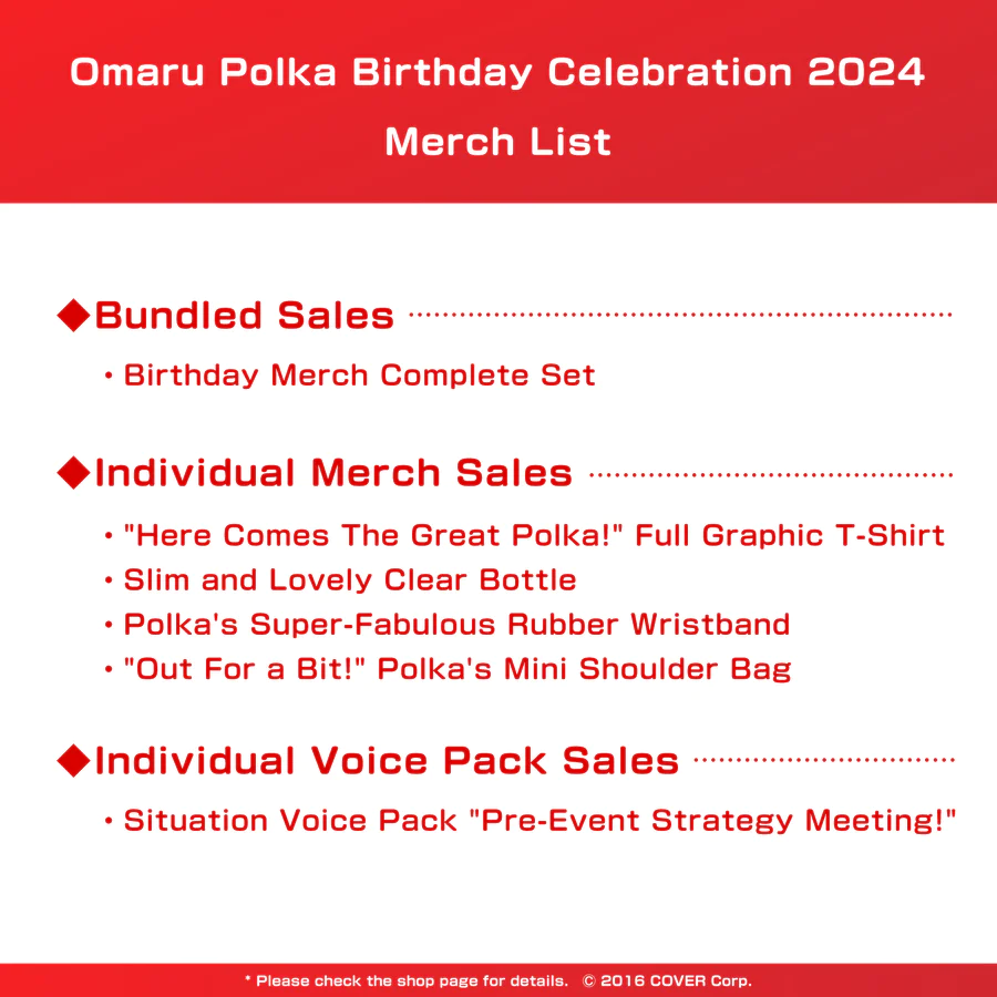 [Pre-order] Omaru Polka Birthday Celebration 2024